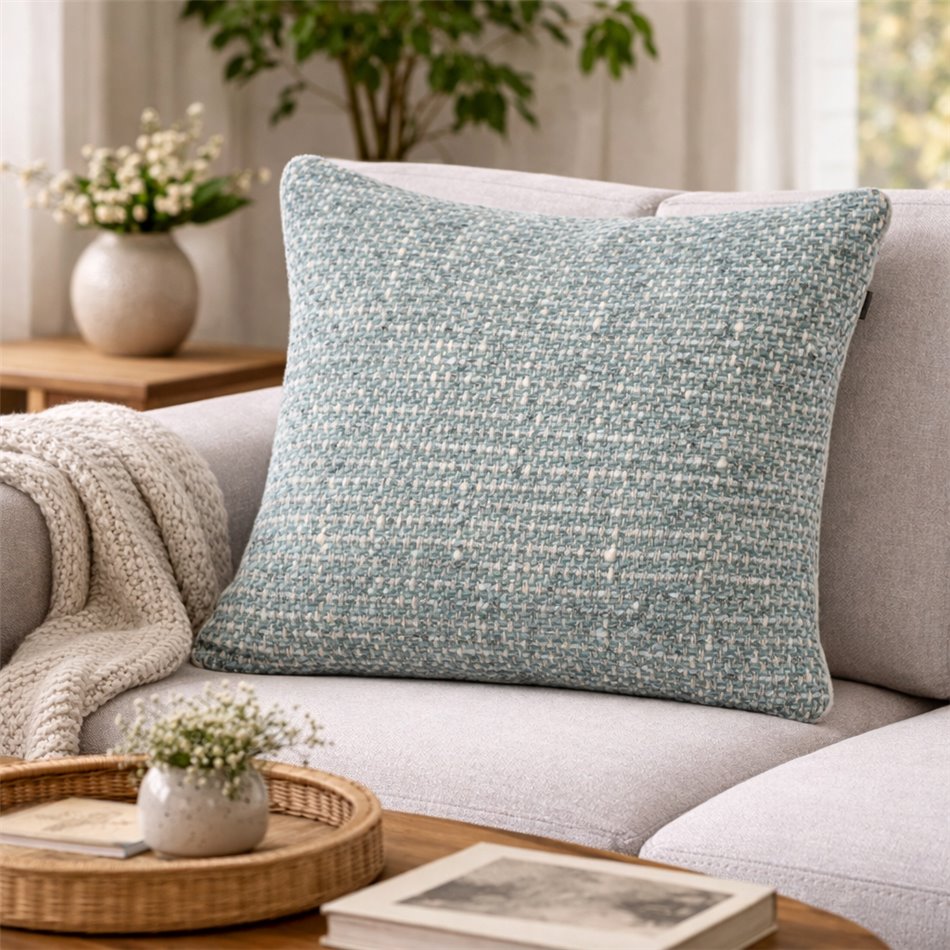 Decorative pillowcase Silencio, dove gray color, 45x45cm