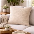 Decorative pillowcase Silencio, beige, 45x45cm