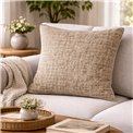Decorative pillowcase Silencio, taupe, 45x45cm