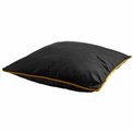 Decorative pillowcase Riviera, black, with mustard color trim, 60x60cm