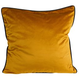 Decorative pillowcase Riviera, mustard color, with black trim, 60x60cm
