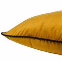 Decorative pillowcase Riviera, mustard color, with black trim, 60x60cm