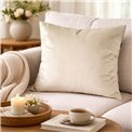 Decorative pillowcase Monolith, cream color, 45x45cm