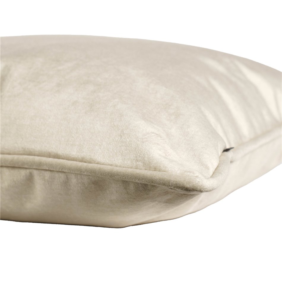 Decorative pillowcase Monolith, cream color, with trim, 45x45cm