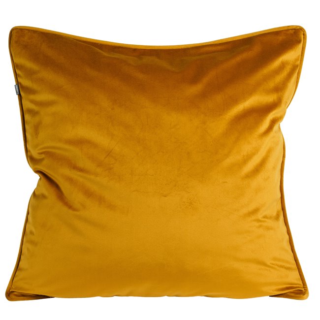 Decorative pillowcase Riviera, mustard color, with trim, 60x60cm
