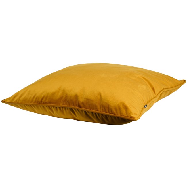 Decorative pillowcase Riviera, mustard color, with trim, 60x60cm