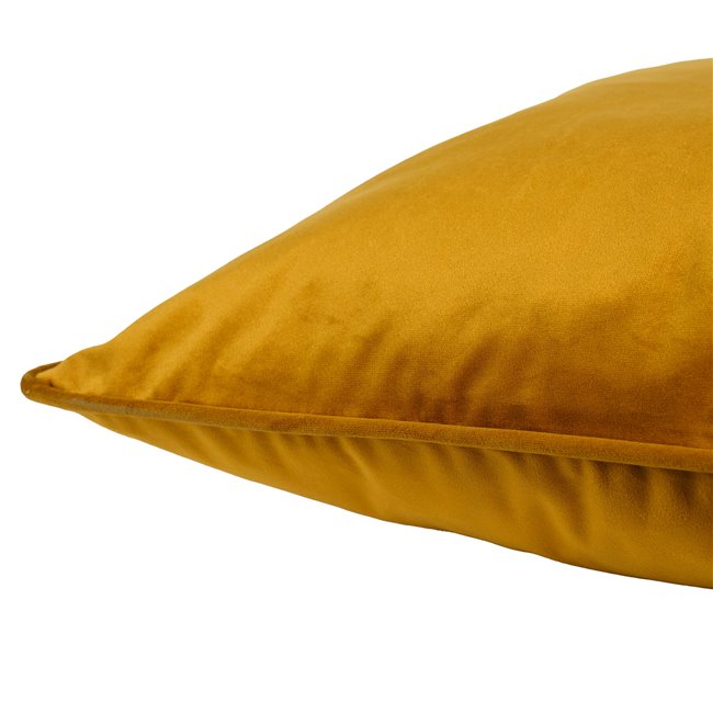 Decorative pillowcase Riviera, mustard color, with trim, 60x60cm