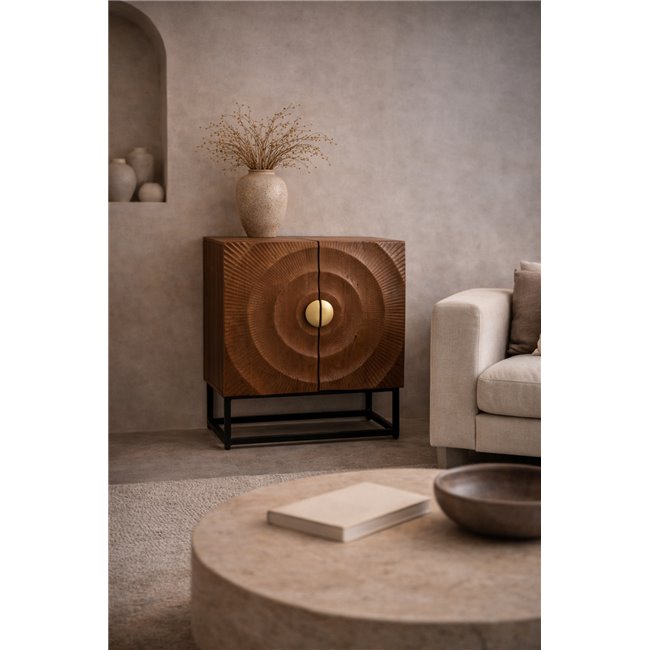 Буфет Bailey Compact brown, мангового дерева/MDF/металл, H76x71x36cm