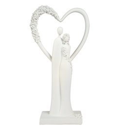 Декоративная фигурка Flower Heart, белый, H30x7x15.5cm