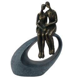 Декоративная фигурка Moment, серый/бронзовый цвет, H27x9x19cm