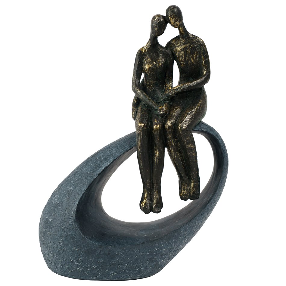 Декоративная фигурка Moment, серый/бронзовый цвет, H27x9x19cm