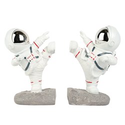 Bookend Astronaut/Moon, set, H19.5x9.5x24cm