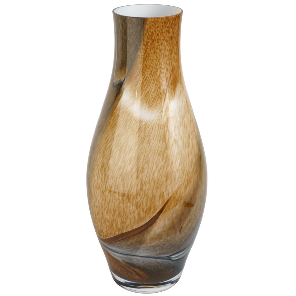 Vase Draga, brown, glass, H40cm, D17cm