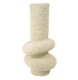 Vase Ring L, beige, ceramics, H40cm, D19cm