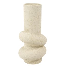 Vase Ring, beige, ceramics, H31cm, D15cm