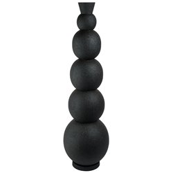 Vase Rotonda XL, black, iron, H87cm, D25cm