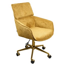 Office chair Sarre 41, yellow/gold color 