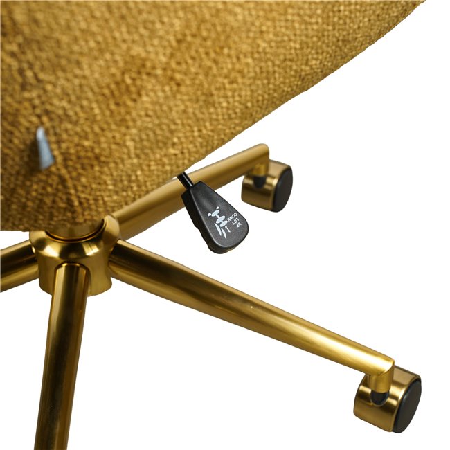 Office chair Sarre 41, yellow/gold color 