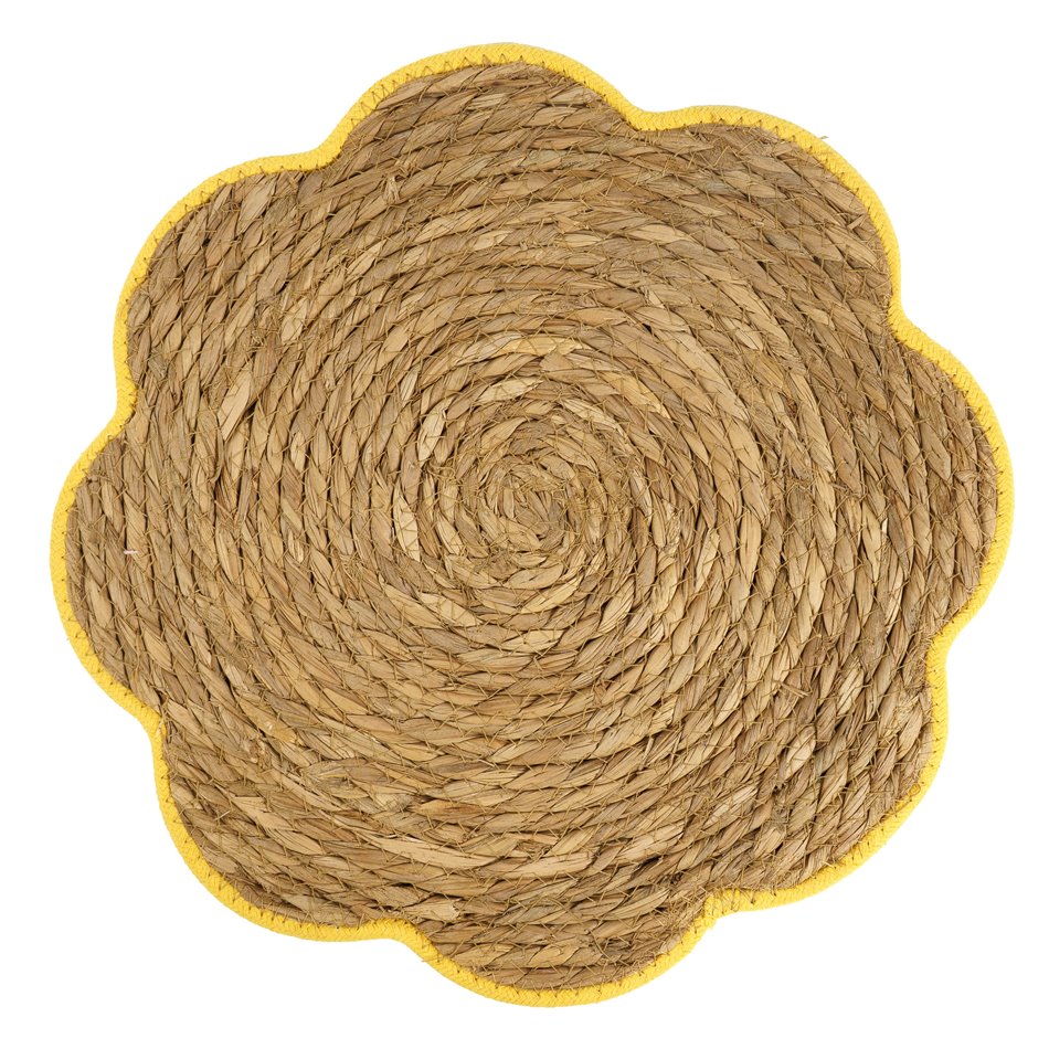 Placemat Dolce Vita Flower, seagrass, D36cm