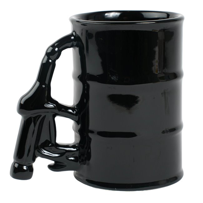 Mug Fuel, in gift box, black/white, 360ml, H11.5cm, D8cm
