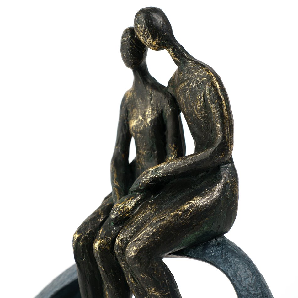 Декоративная фигурка Moment, серый/бронзовый цвет, H27x9x19cm