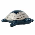 Deco figurine Turtle Wavy, ceramic, blue/silver color, H5.5x13.5x11.5cm
