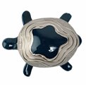 Deco figurine Turtle Wavy, ceramic, blue/silver color, H5.5x13.5x11.5cm