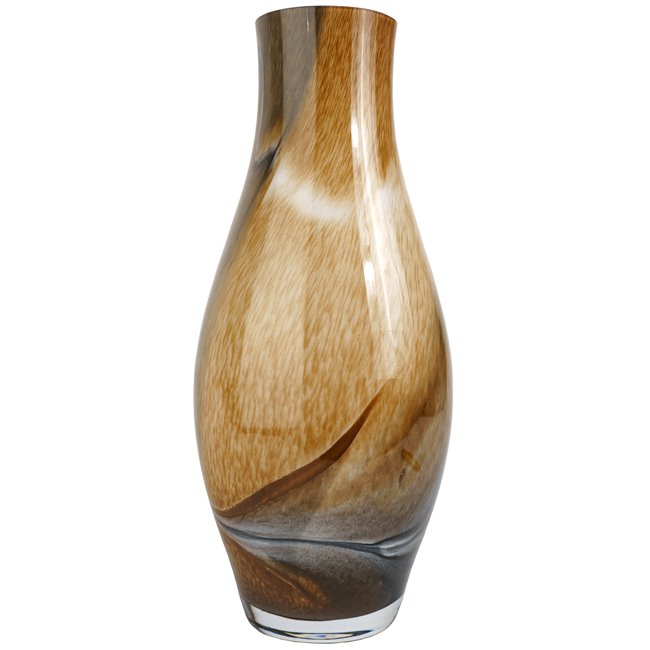 Vase Draga, brown, glass, H40cm, D17cm