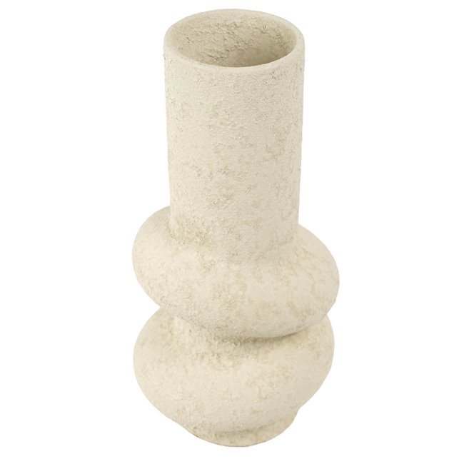 Vase Ring, beige, ceramics, H31cm, D15cm