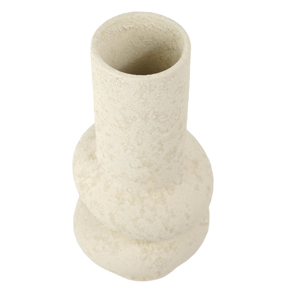 Vase Ring, beige, ceramics, H31cm, D15cm
