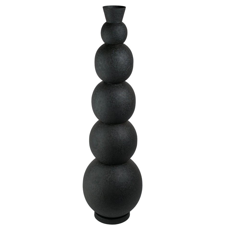 Vase Rotonda XL, black, iron, H87cm, D25cm