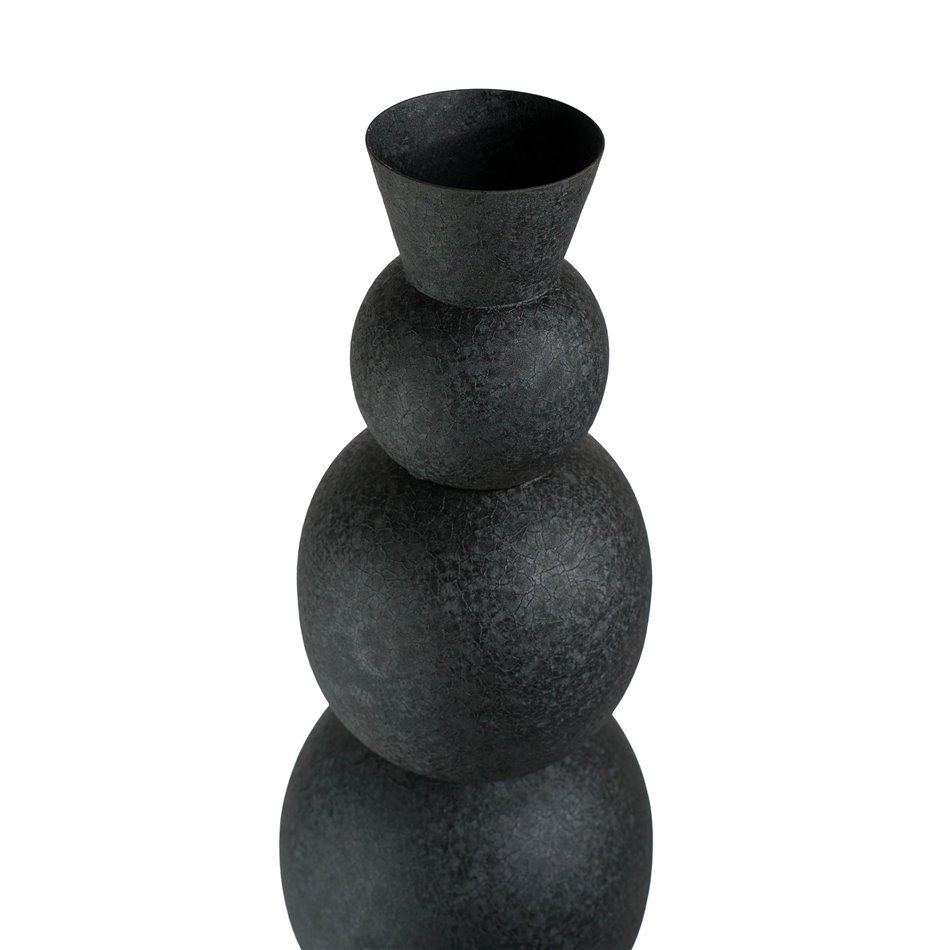 Vase Rotonda XL, black, iron, H87cm, D25cm