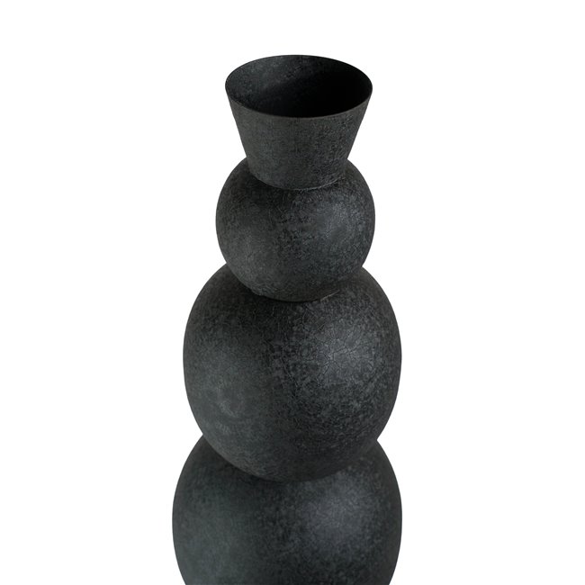 Vase Rotonda XL, black, iron, H87cm, D25cm
