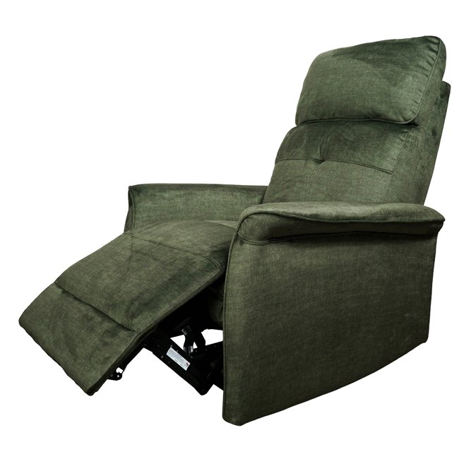 Electric recliner Obenberg 11, dark green, H85-105x95-170x79cm, seat height 42.5-57cm