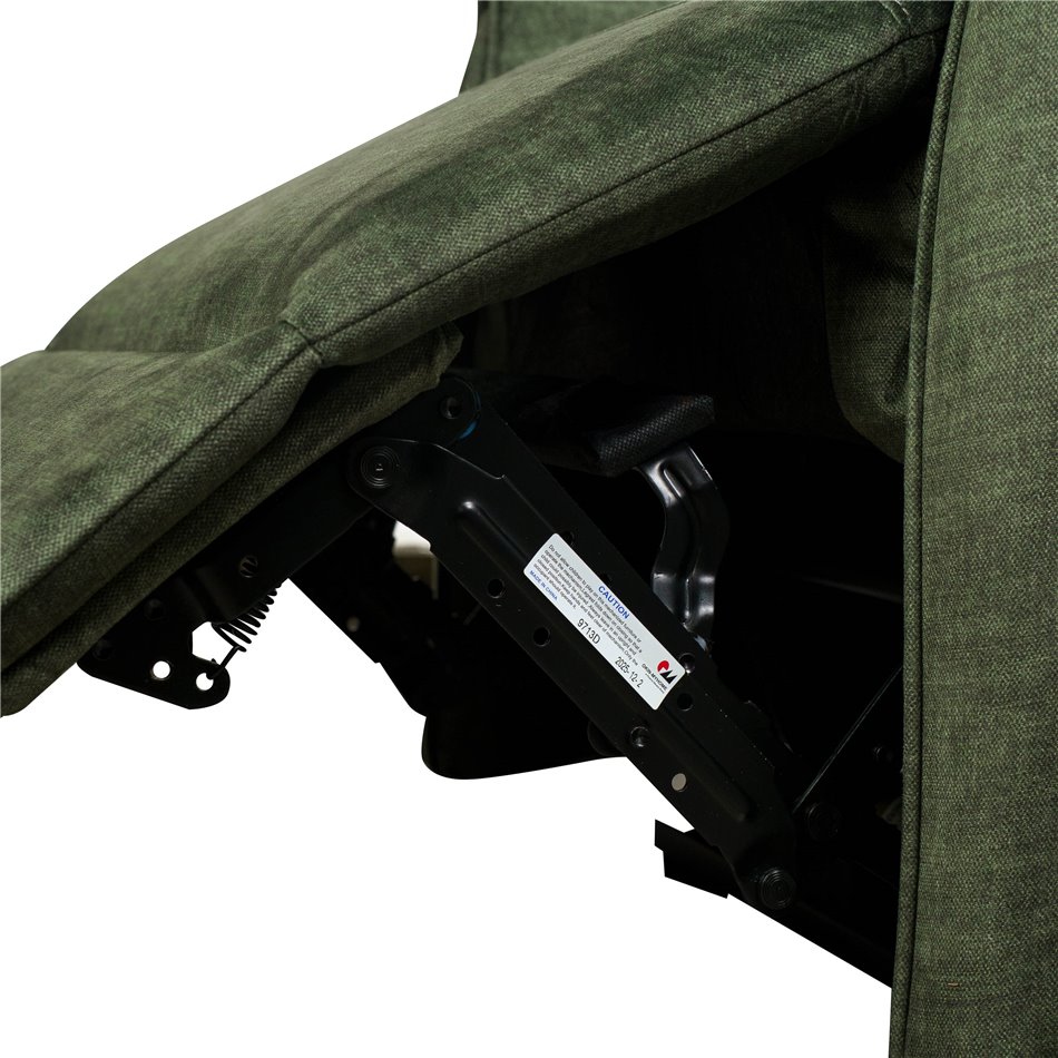 Electric recliner Obenberg 11, dark green, H85-105x95-170x79cm, seat height 42.5-57cm