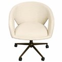 Office chair Zivilino beige gold, beige/bronze color, H70-79.5x62.5x59.5cm, seat height 44-54cm