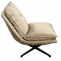 Armchair Zarra 009, brown, rotatable 360 degrees, H87x70x96cm, seat height 45cm