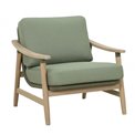 Garden single lounge Massaya, eucalyptus/polyester, H76x79x85cm