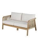 Garden double lounge Ravonna, acacia/polyester, H69x138x80cm