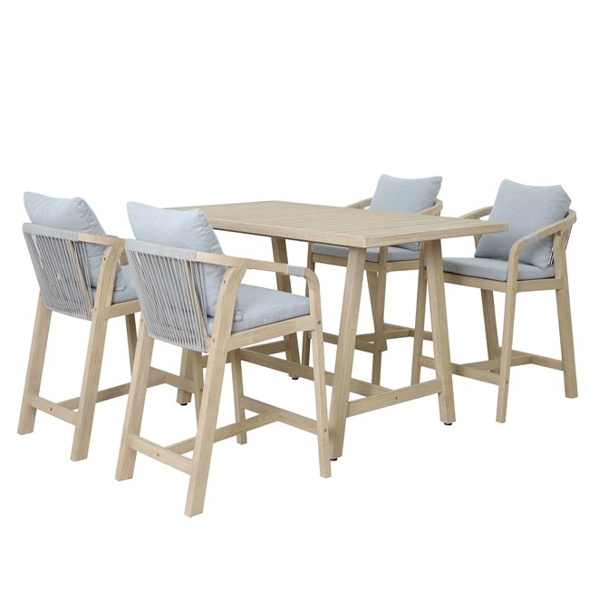 Garden bar table Ashenn, acacia wood, 90x159cm H95cm