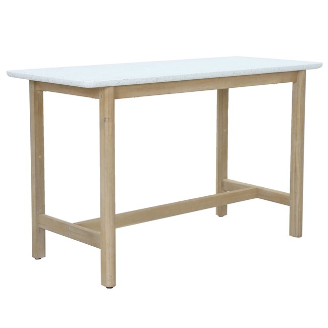Garden bar table Tallara, acacia wood/terrazzo, 70x160cm H95cm