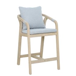 Garden bar chair Ashenn, acacia wood/polyester, H97x58x68cm, seat height 72cm