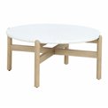Garden coffee table Tallara, acacia wood/terrazzo, D84cm H40cm
