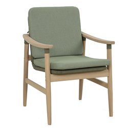 Garden dinning chair Massaya, eucalyptus/polyester, H84x61x66cm