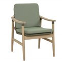 Garden dinning chair Massaya, eucalyptus/polyester, H84x61x66cm