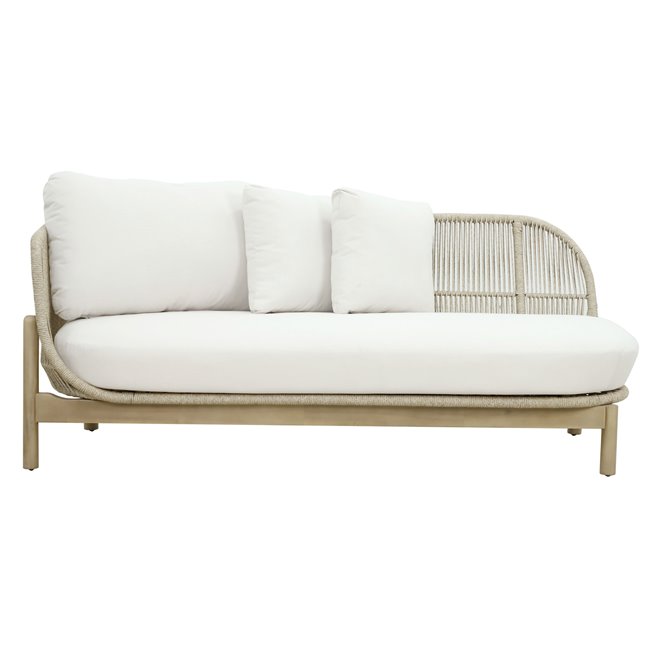 Garden chaise Tallara, acacia/polyester, H67x80x170cm, seat height 41cm