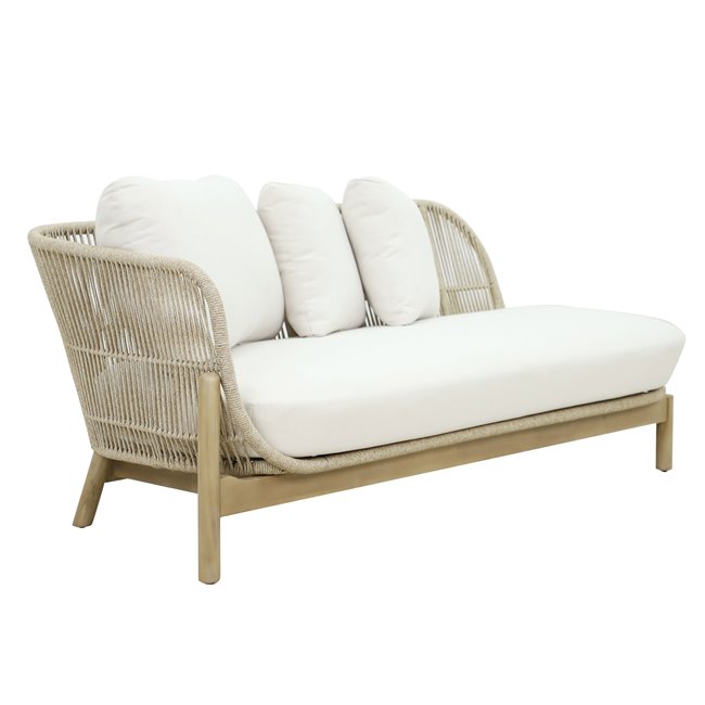 Garden chaise Tallara, acacia/polyester, H67x80x170cm, seat height 41cm