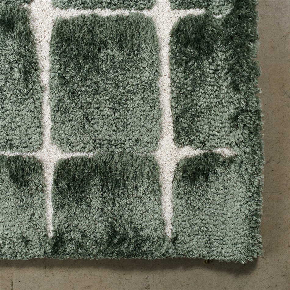 Carpet Masai 4393, dark green/white, 160x230cm