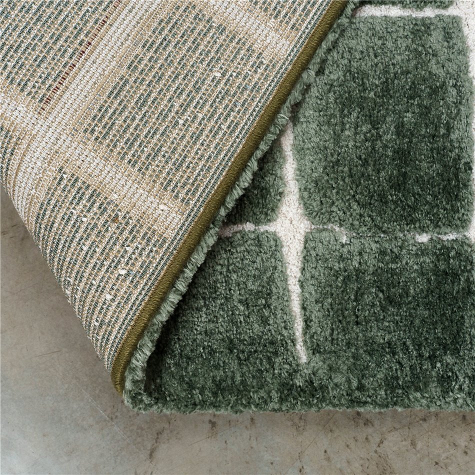 Carpet Masai 4393, dark green/white, 160x230cm