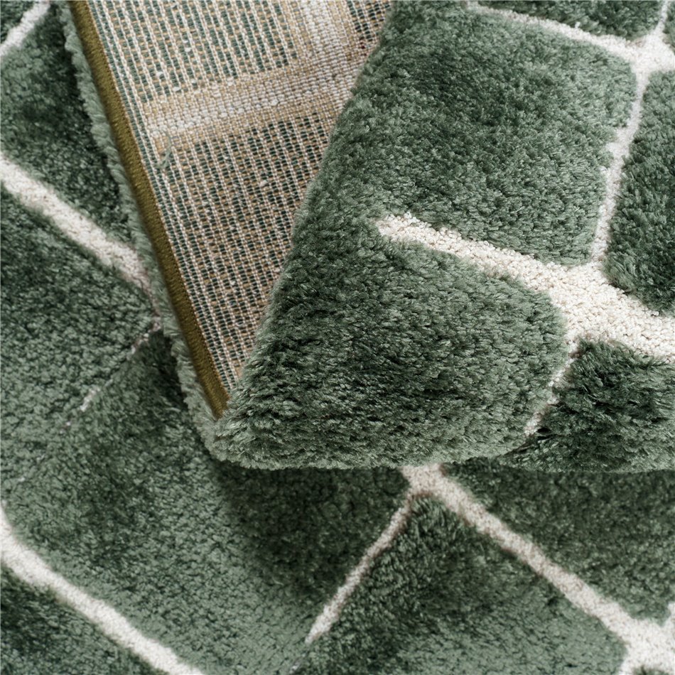 Carpet Masai 4393, dark green/white, 160x230cm